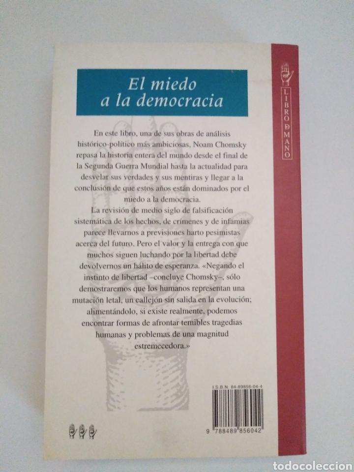 Libros de segunda mano: Noam Chomsky/Miedo a la democracia - Foto 2