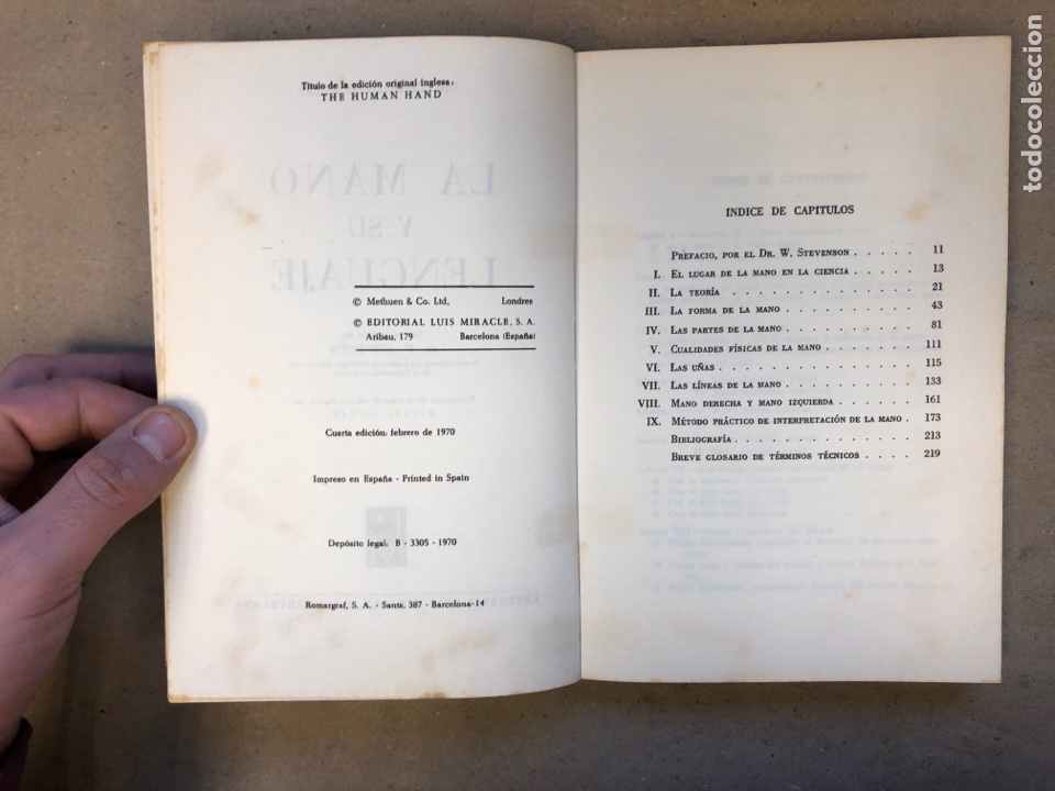 Libros de segunda mano: EL LENGUAJE DE LA MANO. CHARLOTTE WOLFF. EDITORIAL LUIS MIRACLE 1970. - Foto 3