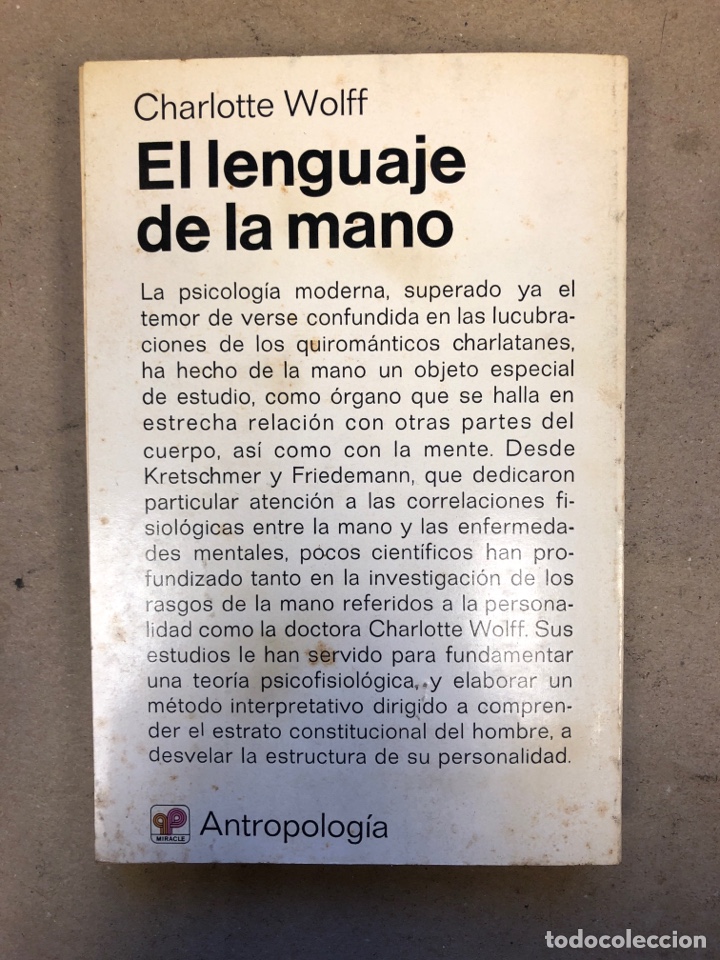 Libros de segunda mano: EL LENGUAJE DE LA MANO. CHARLOTTE WOLFF. EDITORIAL LUIS MIRACLE 1970. - Foto 8