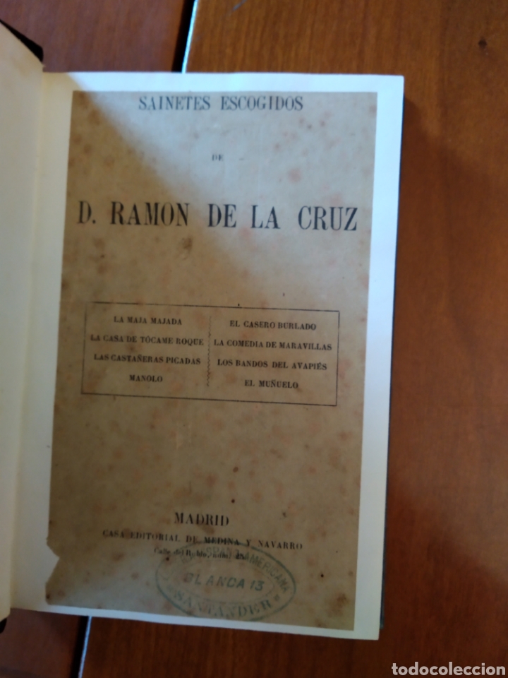 Libros de segunda mano: SAINETES ESCOGIDOS. D. RAM&Oacute;N DE LA CRUZ #0339 - Foto 2