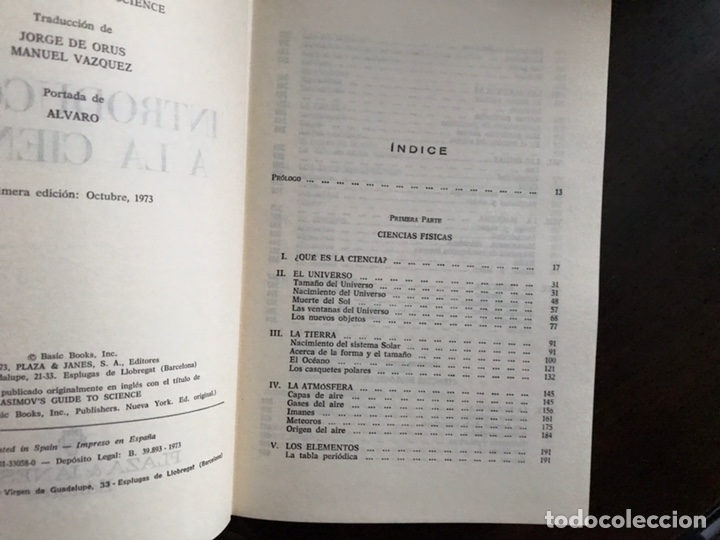 Libros de segunda mano: Introducci&oacute;n a la ciencia. Isaac Asimov. Buen estado - Foto 5