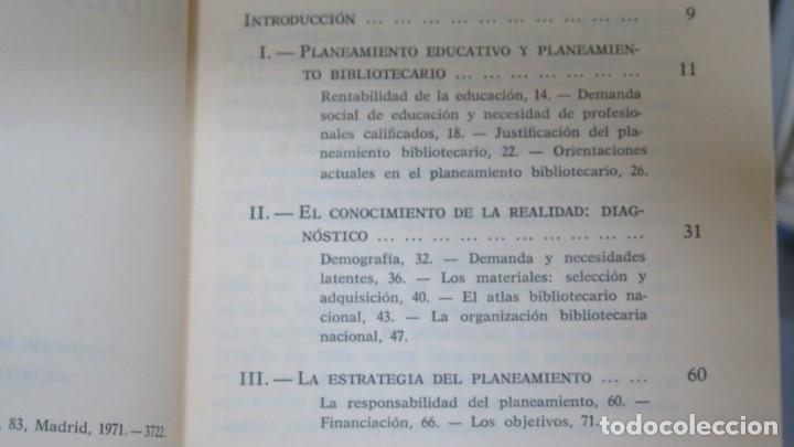 Libros de segunda mano: PLANEAMIENTO BIBLIOTECARIO. HIPOLITO ESCOLAR - Foto 2