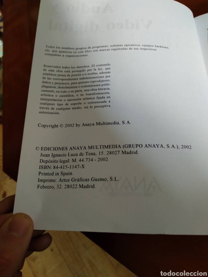 Libros de segunda mano: AUDIO Y VIDEO DIGITAL. JULIO CRESPO VI&Ntilde;EGRA - Foto 4