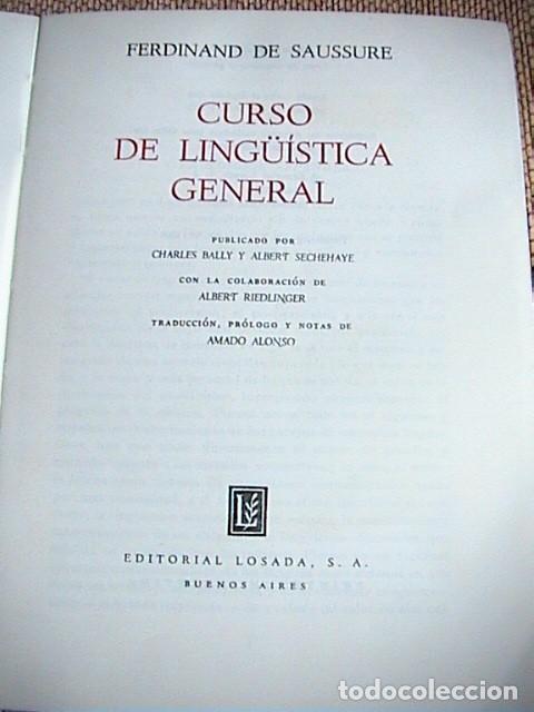 Libros de segunda mano: curso de lingu&iacute;stica general. Ferdinand de Seassure - Foto 2
