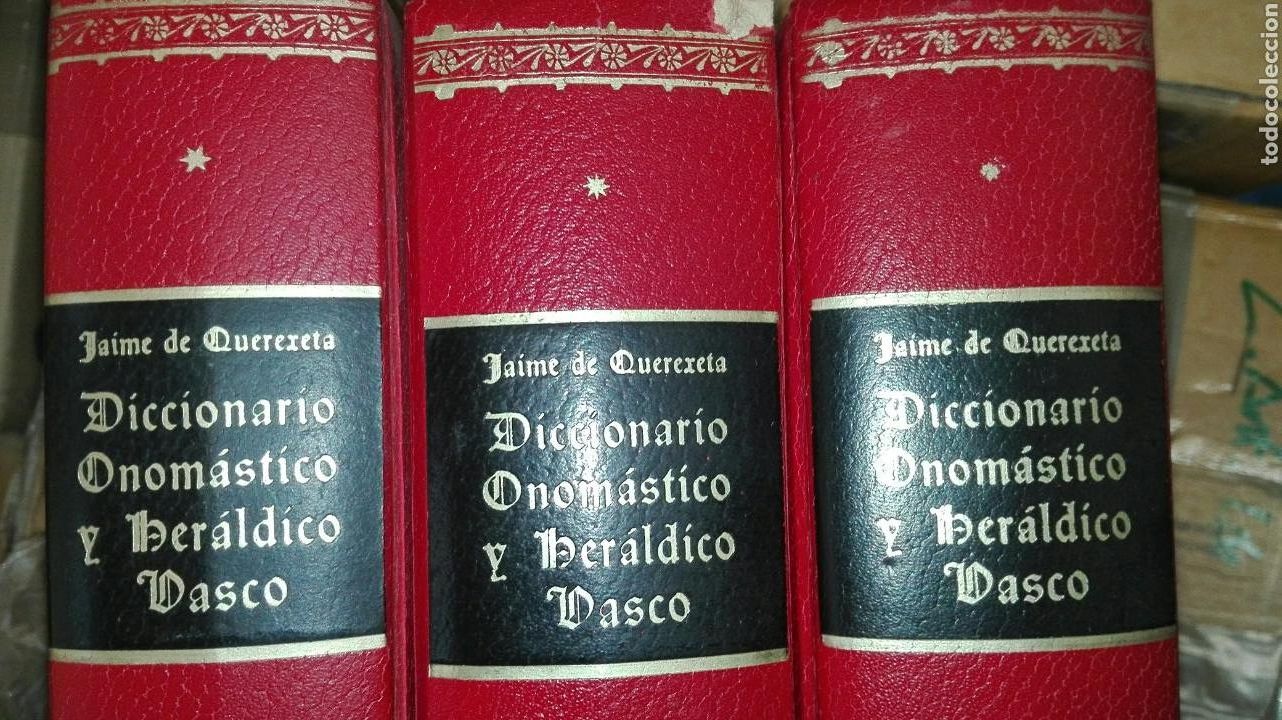 Libros de segunda mano: Diccionario Onom&aacute;stico y Her&aacute;ldico Vasco. TRES TOMOS - Foto 6