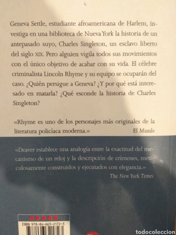 Libros de segunda mano: La carta n&uacute;mero 12. Jeffery Deaver. - Foto 2