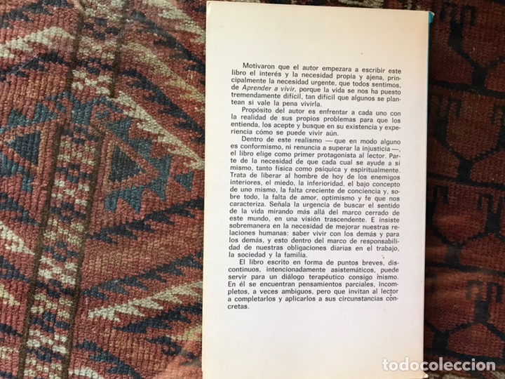 Libros de segunda mano: Aprender a vivir. Miguel Bertr&aacute;n. Buen estado - Foto 2