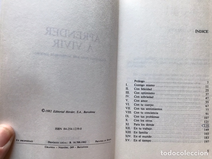 Libros de segunda mano: Aprender a vivir. Miguel Bertr&aacute;n. Buen estado - Foto 5