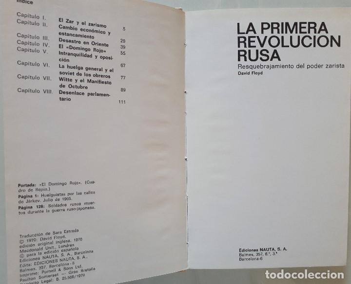 Libros de segunda mano: LA PRIMERA REVOLUCI&Oacute;N RUSA: RESQUEBRAJAMIENTO DEL PODER ZARISTA / DAVID FLOYD / NAUTA 1970 - Foto 5