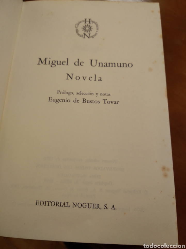 Libros de segunda mano: MIGUEL DE UNAMUNO. NOVELA. #0262 - Foto 4