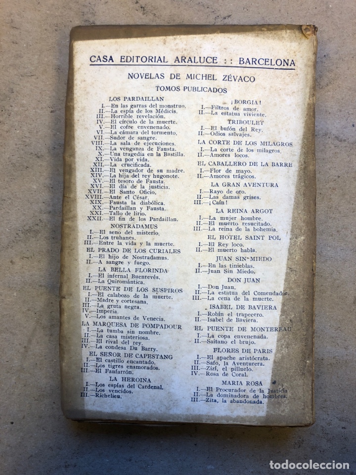 Libros de segunda mano: LOS PARDAILLAN, EL C&Iacute;RCULO DE LA MUERTE. Z&Eacute;VACO. ARALUCE EDITOR. TOMO IV. - Foto 6