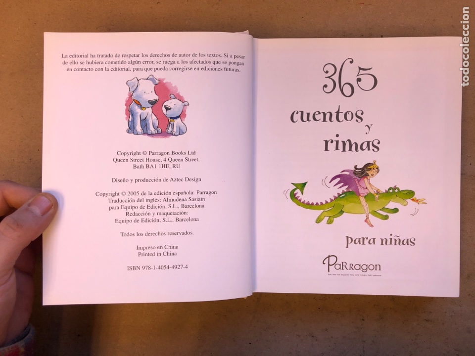 365 cuentos y rimas para niñas. ed. parragon. t - Compra venta en  todocoleccion