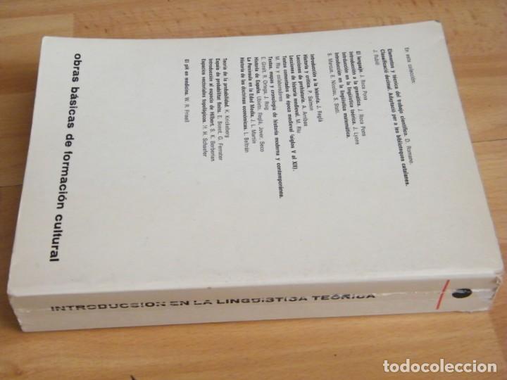 Libros de segunda mano: INTRODUCCI&Oacute;N EN LA LING&Uuml;ISTICA TE&Oacute;RICA - JOHN LYONS - EDITORIAL TEIDE - BARCELONA (1977) - Foto 4