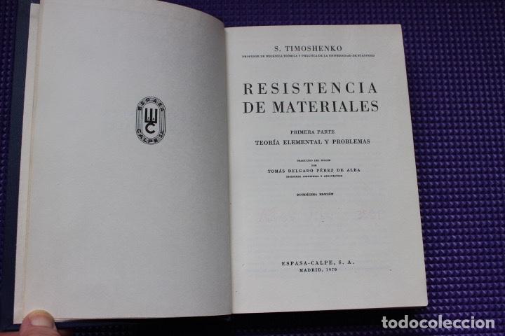 Libros de segunda mano: RESISTENCIA DE MATERIALES 1&ordf; PARTE. TIMOSHENKO - Foto 2