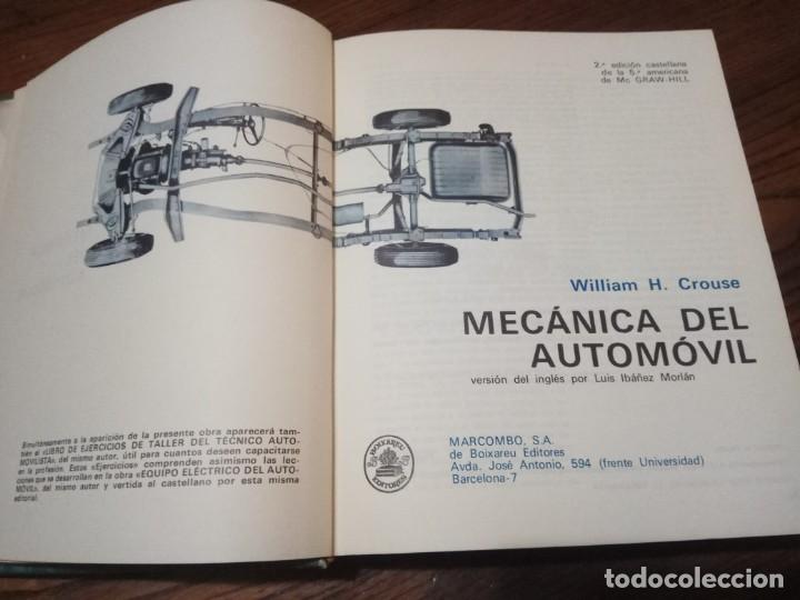 Libros de segunda mano: MECANICA DEL AUTOMOVIL. WILLIAM H. CROUSE. MARCOMBO. - Foto 4