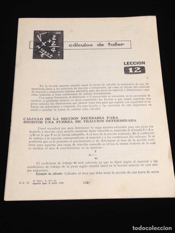 Libros de segunda mano: Curso de delineante general,CEAC,a&ntilde;o 1958,varias lecciones. - Foto 1
