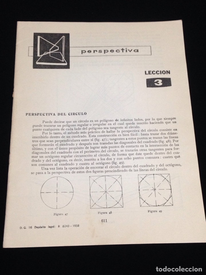 Libros de segunda mano: Curso de delineante general,CEAC,a&ntilde;o 1958,varias lecciones. - Foto 1