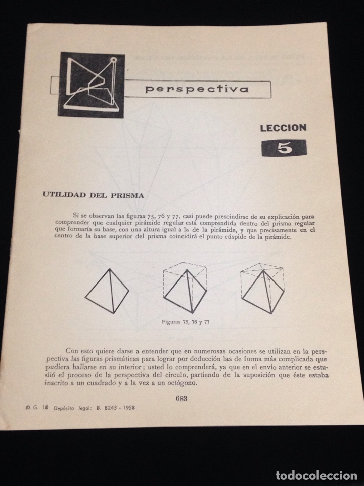 Libros de segunda mano: Curso de delineante general,CEAC,a&ntilde;o 1958,varias lecciones. - Foto 1