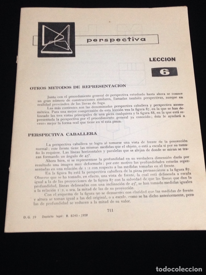 Libros de segunda mano: Curso de delineante general,CEAC,a&ntilde;o 1958,varias lecciones. - Foto 1