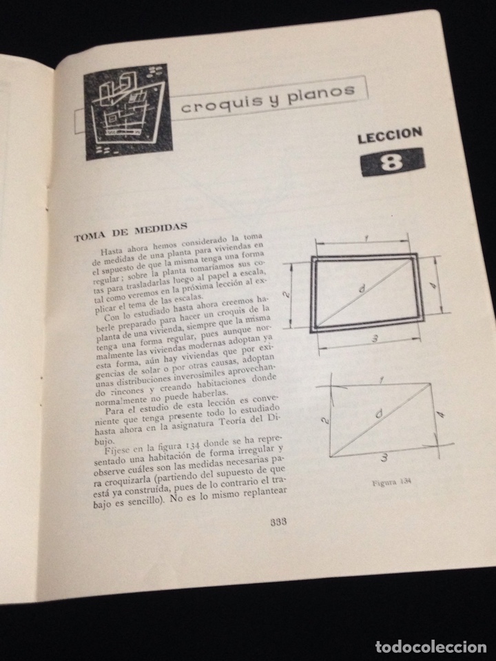 Libros de segunda mano: Curso de delineante general,CEAC,a&ntilde;o 1958,varias lecciones. - Foto 2