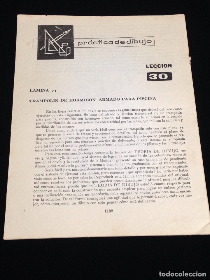 Libros de segunda mano: Curso de delineante general,CEAC,a&ntilde;o 1958,varias lecciones. - Foto 3