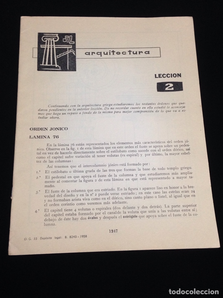 Libros de segunda mano: Curso de delineante general,CEAC,a&ntilde;o 1958,varias lecciones. - Foto 1