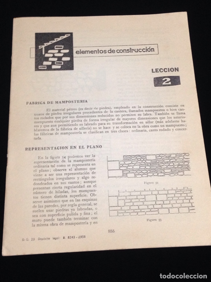 Libros de segunda mano: Curso de delineante general,CEAC,a&ntilde;o 1958,varias lecciones. - Foto 1