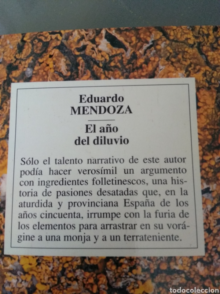 Libros de segunda mano: El a&ntilde;o del diluvio. Eduardo Mendoza - Foto 2