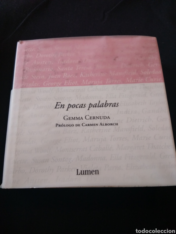 Libros de segunda mano: En pocas palabras. Gemma Cernuda. Lumen - Foto 1