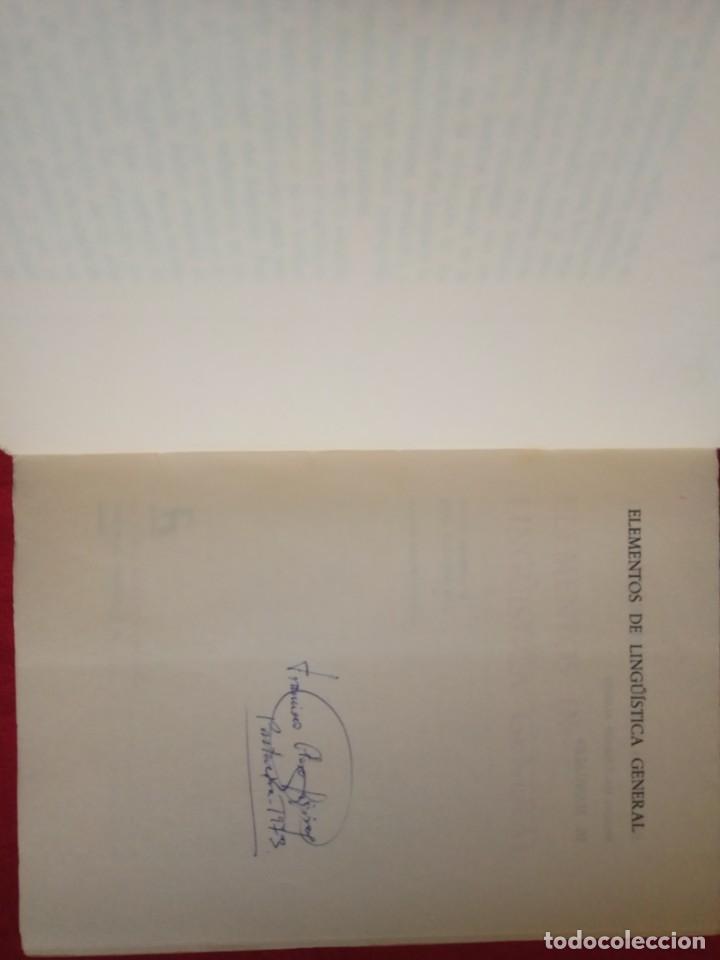 Libros de segunda mano: Elementos de ling&uuml;&iacute;stica general- Andr&eacute; Martinet, ed. Gredos. - Foto 3