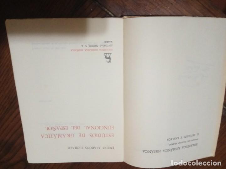 Libros de segunda mano: Estudios de gram&aacute;tica funcional del espa&ntilde;ol - Emilio Alarcos Llorach . - Foto 5