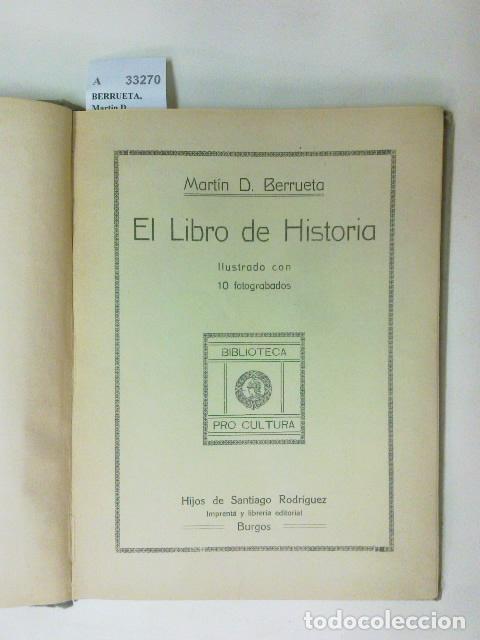 Libros de segunda mano: BERRUETA, Martin D. - EL LIBRO DE HISTORIA. - Foto 1