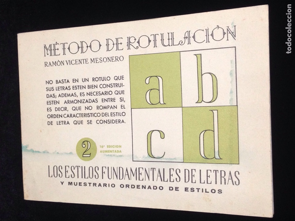 Libros de segunda mano: Metodo de rotulacion,2-16 edicion aumentada,a&ntilde;o 1966. - Foto 1