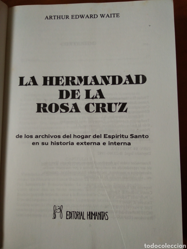 Libros de segunda mano: LA HERMANDAD DE LA CRUZ DE LA ROSA. A.E. WAITE - Foto 2