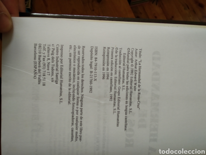 Libros de segunda mano: LA HERMANDAD DE LA CRUZ DE LA ROSA. A.E. WAITE - Foto 3