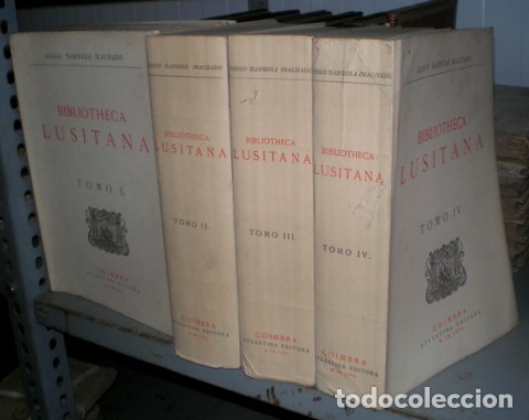 Livres d'occasion: Diogo Barbosa Machado: Bibliotheca lusitana. Coimbra, Atl&acirc;ntida, 1965. 4 vols.