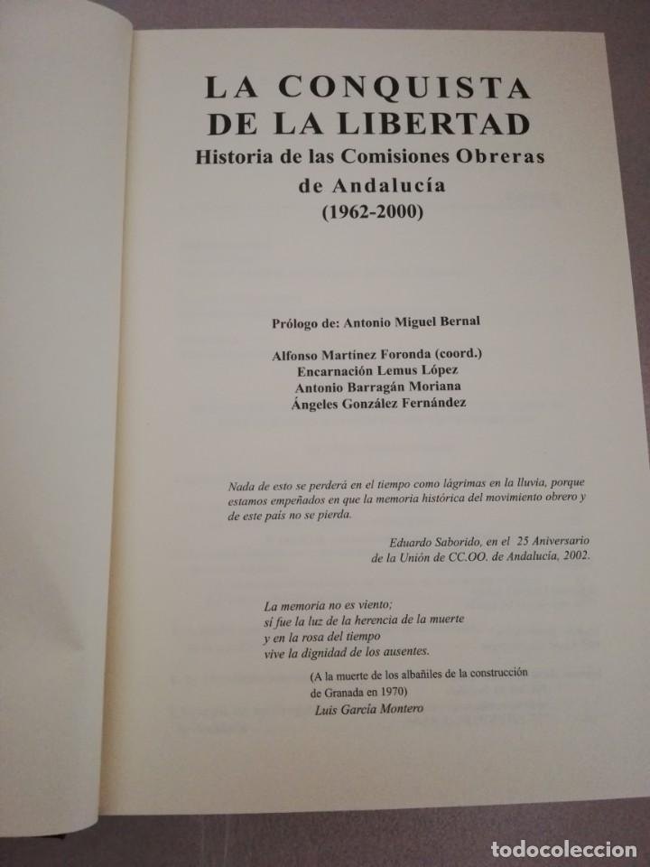 Libros de segunda mano: HISTORIA DE LAS COMISIONES OBRERAS DE ANDALUCIA 1962-2000 - Foto 3
