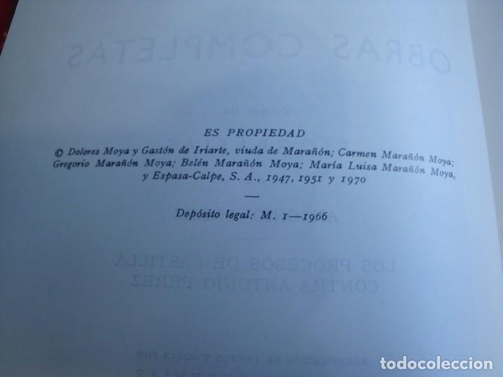 Libros de segunda mano: Obras completas tomo VI, Gregorio Mara&ntilde;on - Foto 3