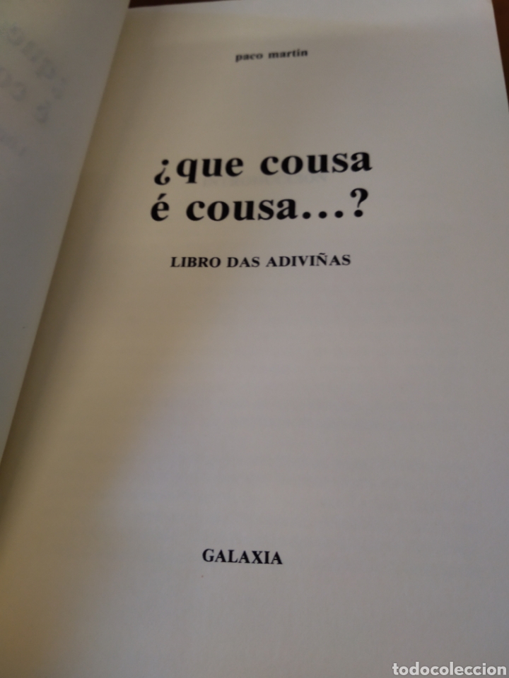 Libros de segunda mano: &iquest;QU&Eacute; COUSA &Eacute; COUSA...? . PACO MART&Iacute;N - Foto 2