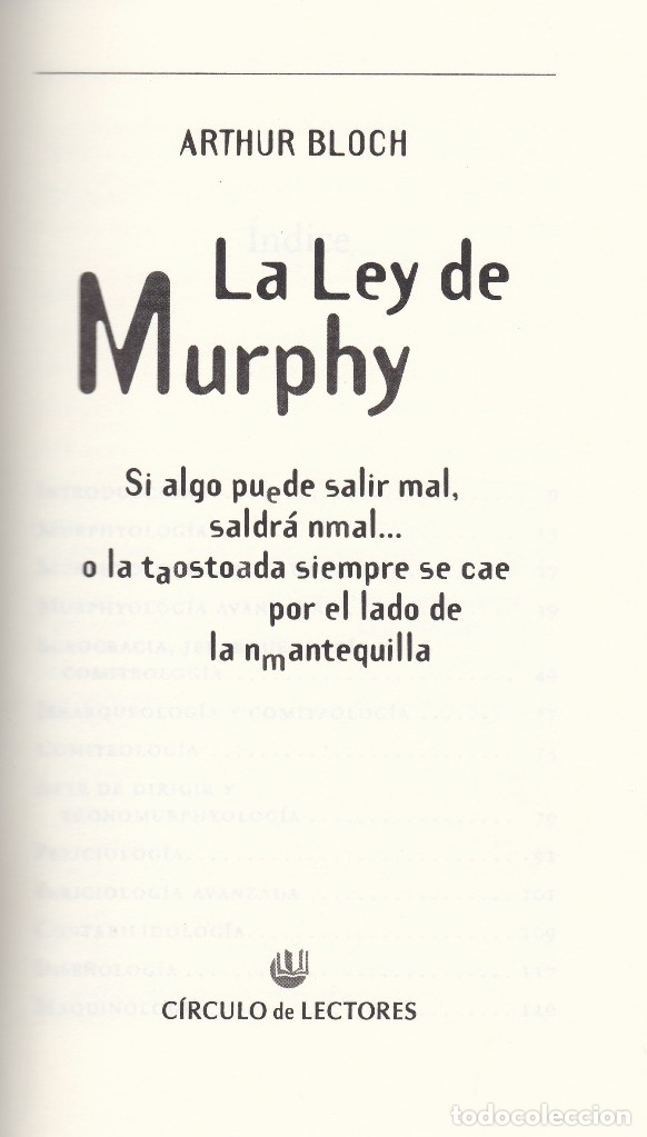 Libros de segunda mano: Libros. Arthur Bloch. La Ley de Murphy. - Foto 2