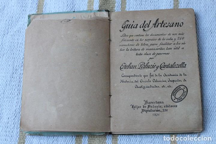 Libros de segunda mano: GUIA DEL ARTESANO , E. PALUZIE; A&Ntilde;O 1921 - Foto 2