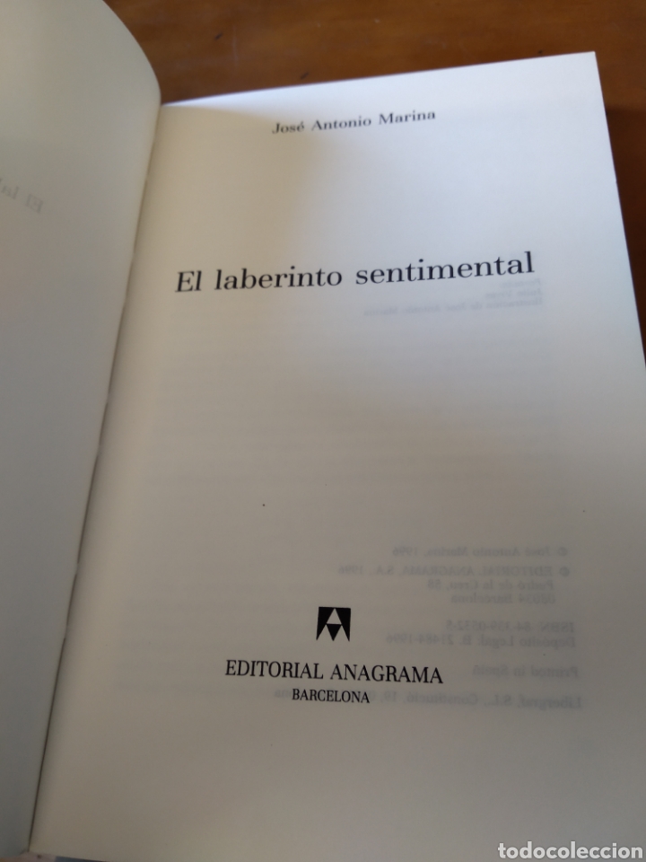 Libros de segunda mano: EL LABERINTO SENTIMENTAL. JOS&Eacute; ANTONIO MARINA - Foto 3