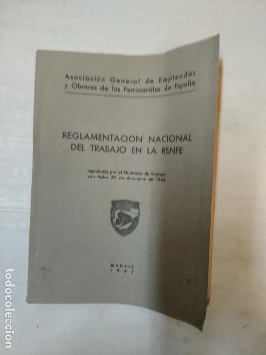 Libros de segunda mano: REGLAMENTO NACIONAL DEL TRABAJO EN LA RENFE - Foto 1