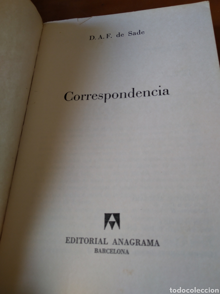 Libros de segunda mano: CORRESPONDENCIA. MARQUES DE SADE #2082 - Foto 2