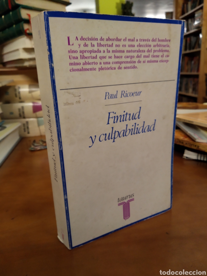 Libros de segunda mano: FINITUD Y CULPABILIDAD. PAUL RICOEUR #0116 - Foto 1
