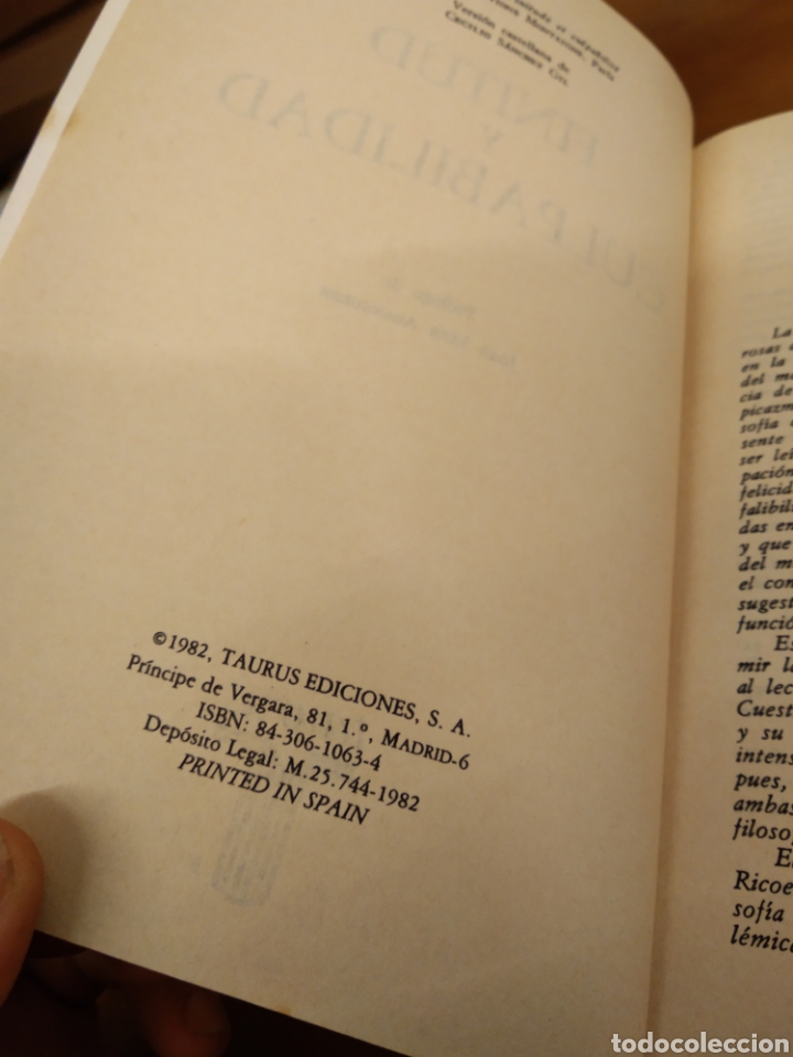 Libros de segunda mano: FINITUD Y CULPABILIDAD. PAUL RICOEUR #0116 - Foto 3