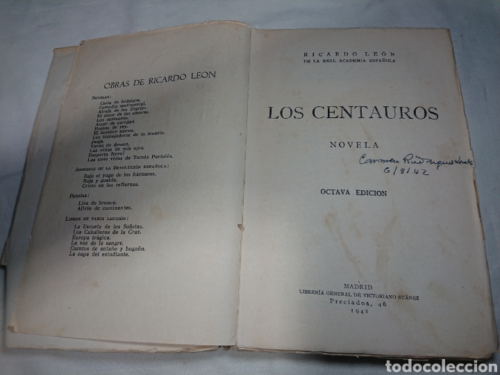Libros de segunda mano: Los Centauros, Ricardo Le&oacute;n, 1941 - Foto 2