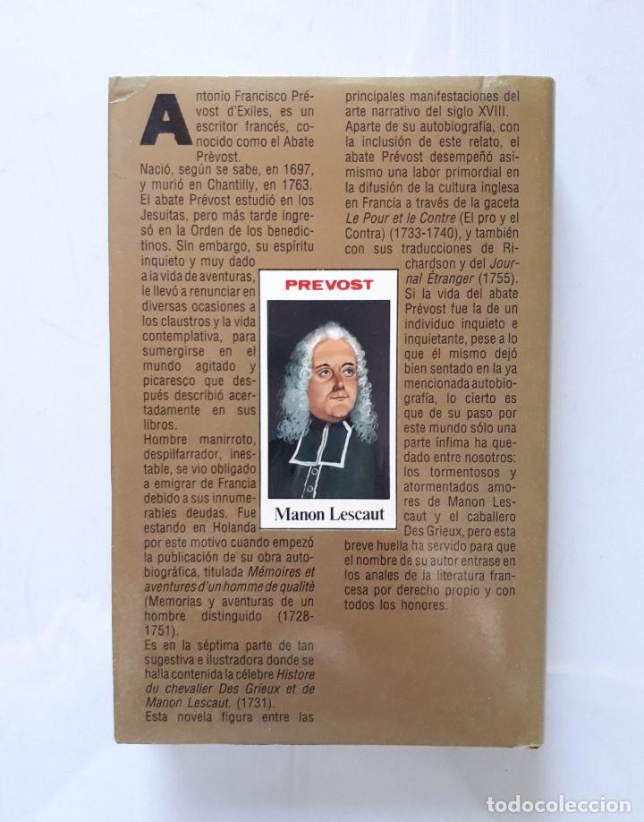 Libros de segunda mano: ANTOINE PREVOST / MANON LESCAUT / EDITORS SA 1990 - Foto 2
