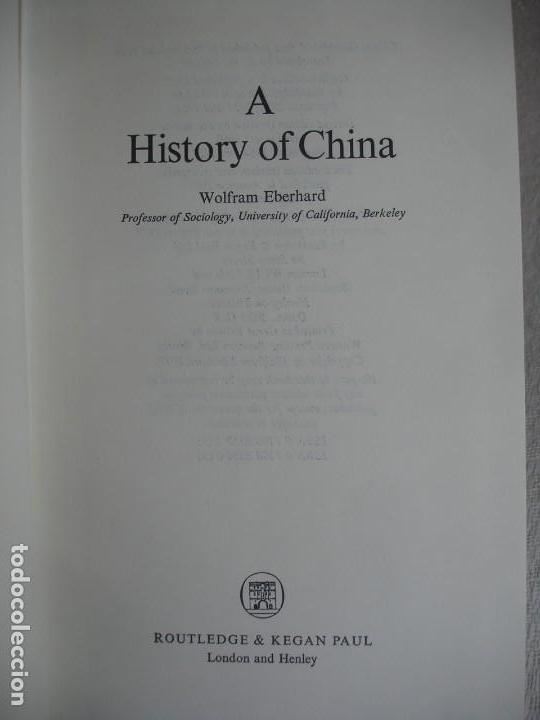 Libros de segunda mano: Eberhard, Wolfram. A history of China - Foto 2