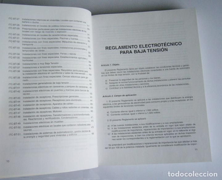 Libros de segunda mano: REGLAMENTO ELECTROTECNICO PARA BAJA TENSION - E INSTRUCCIONES TECNICAS COMPLEMENTARIAS - 2003 - Foto 3
